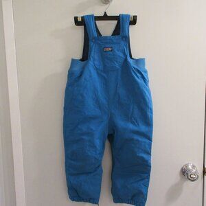Patagonia Baby Puff Rider Overalls Blue H2no Sz 3T Ski Suit Waterproof Insulated